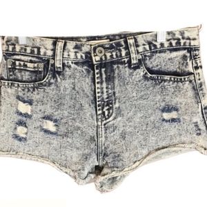🔴Distressed style micro shorty Acid Wash shorts